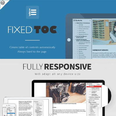 Fixed TOC wordpress plugin